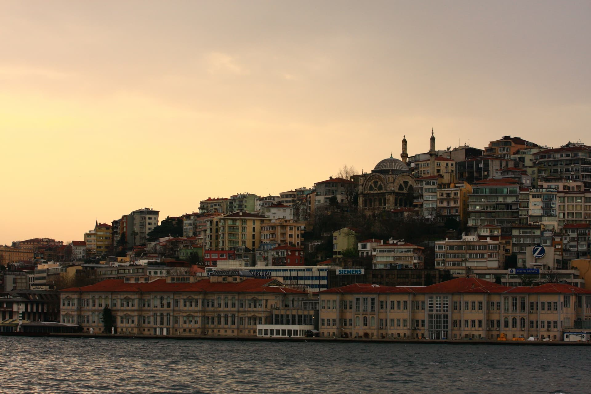 Cihangir: stepped streets and the mosque at the top