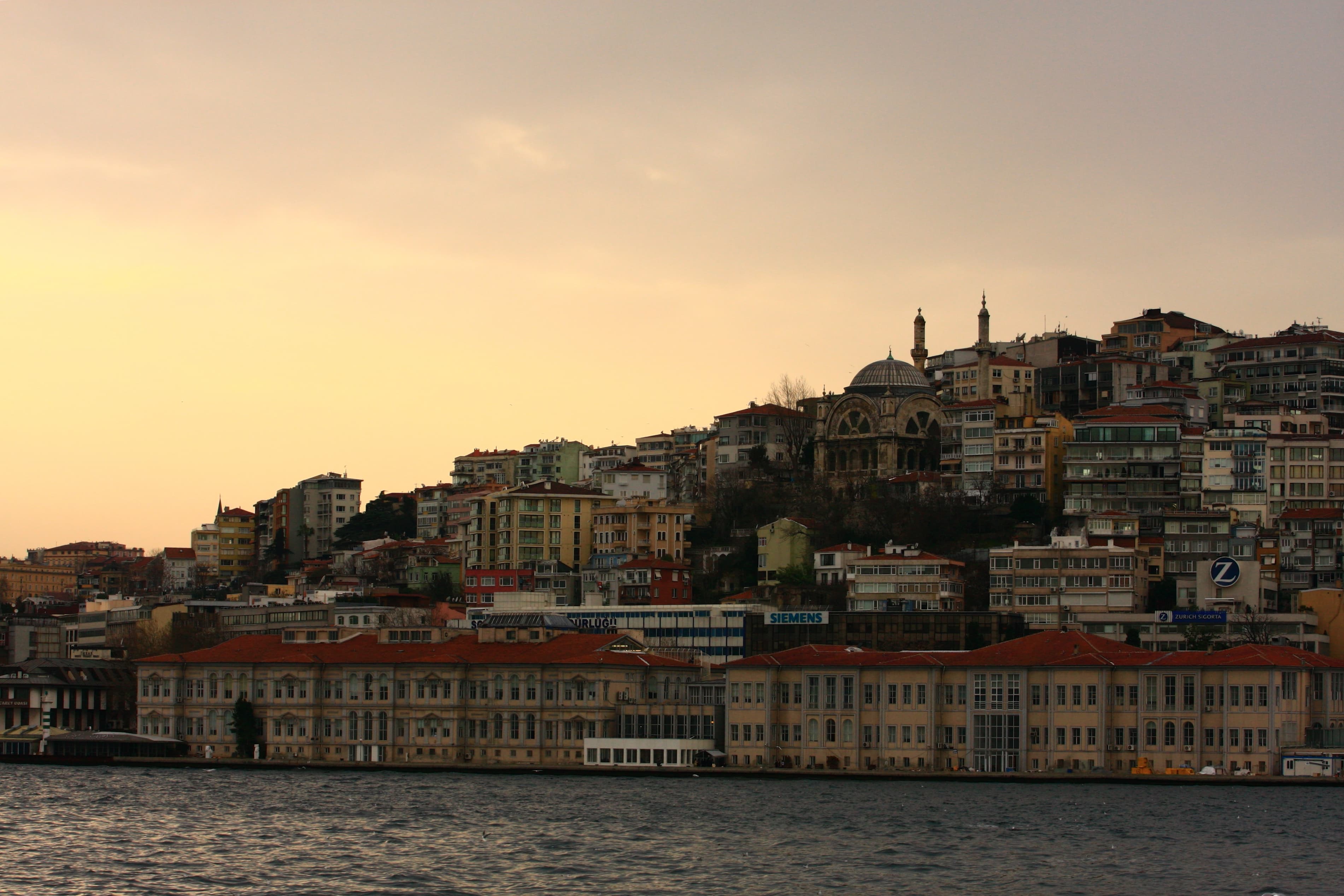 Cihangir: stepped streets and the mosque at the top